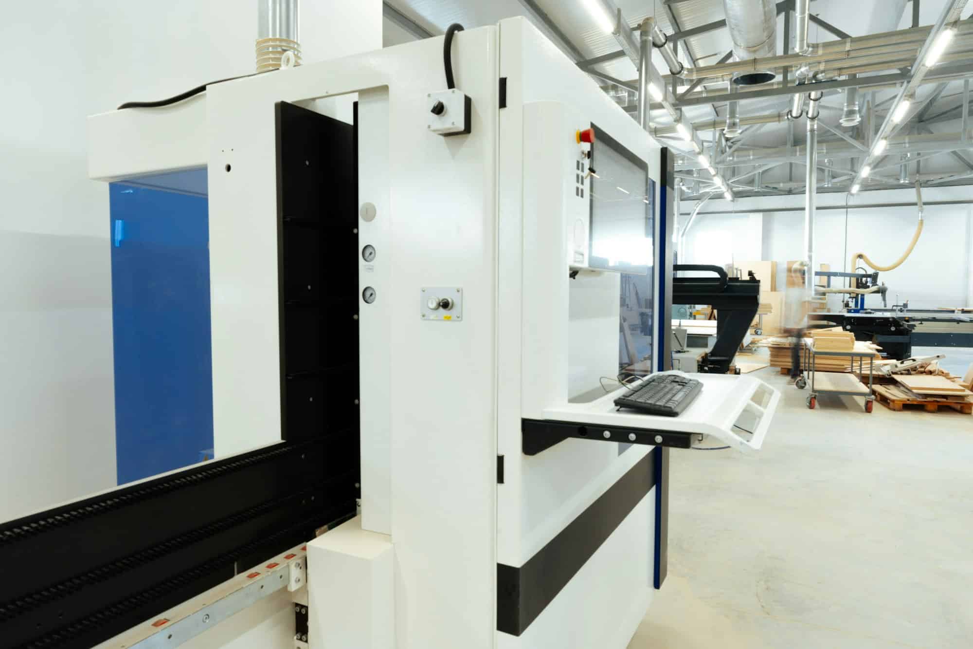 Automated carpentry workshop equipment for production of wooden furniture